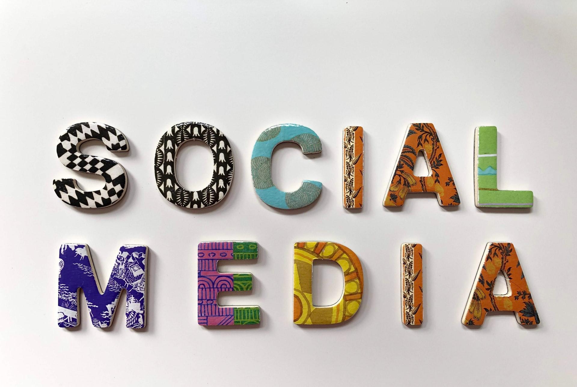 assorted-color social media signage